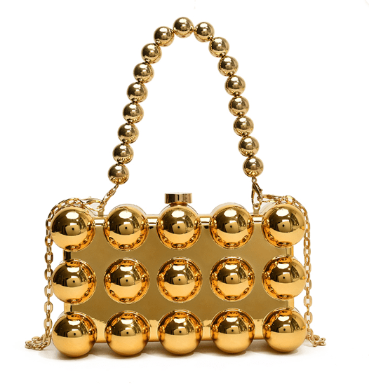 Acrylic Bubble Clutch - Detachable Strap Square Purse - HalleBeauty