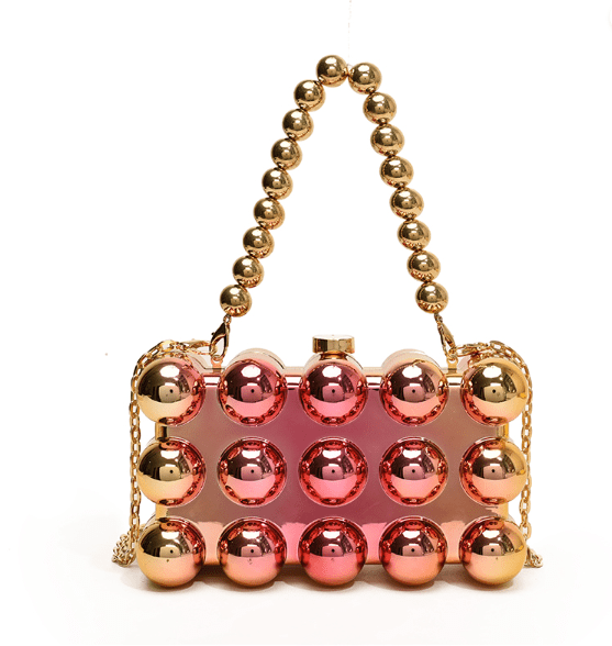 Acrylic Bubble Clutch - Detachable Strap Square Purse - HalleBeauty