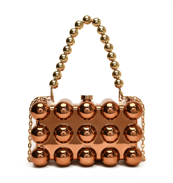 Acrylic Bubble Clutch - Detachable Strap Square Purse - HalleBeauty