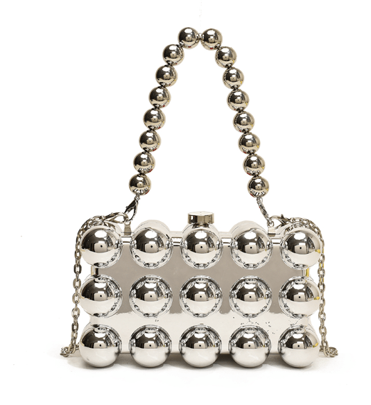 Acrylic Bubble Clutch - Detachable Strap Square Purse - HalleBeauty