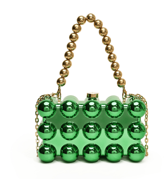 Acrylic Bubble Clutch - Detachable Strap Square Purse - HalleBeauty