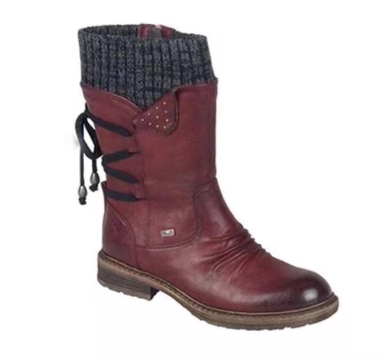 Women’s Lace-Up Snow Boots - Winter Cowgirl Style