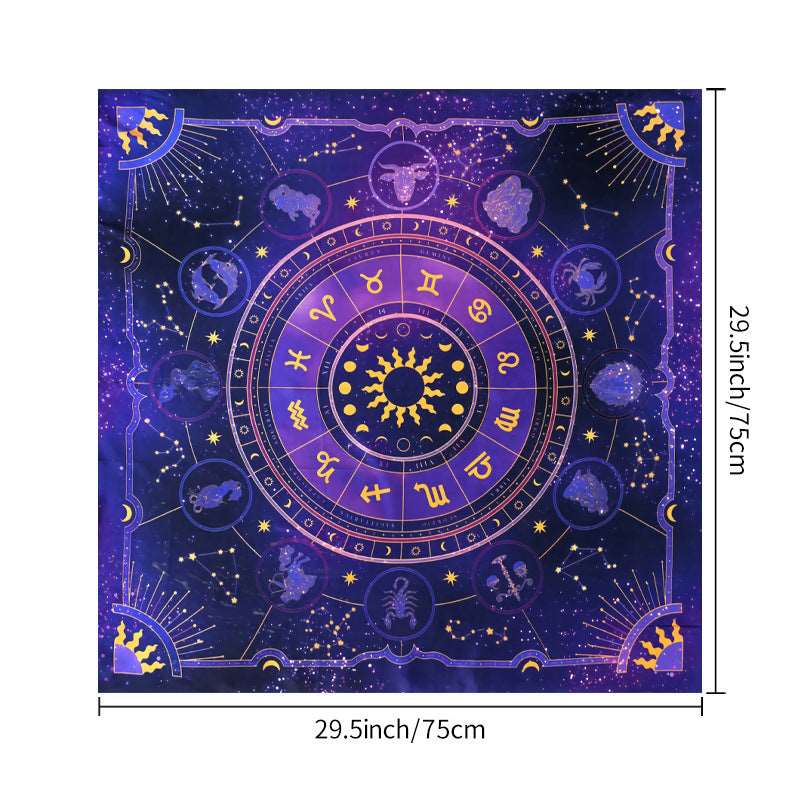 Tarot Tablecloth – Mandala, Moon Phase & Butterfly Design