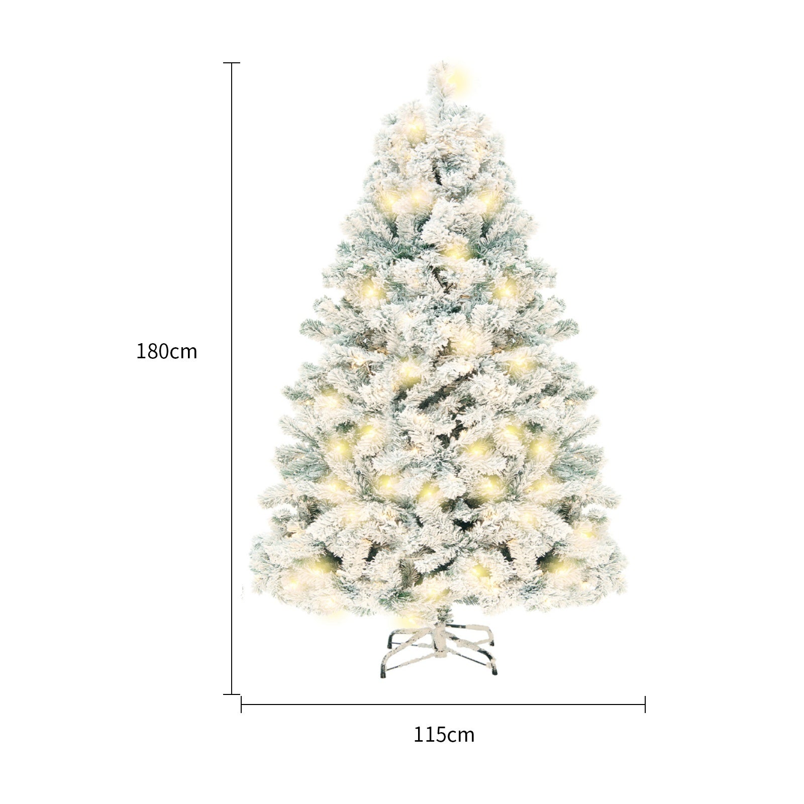 Artificial Snow Christmas Tree | Festive PVC Holiday Decor