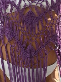 Blouse Beach Dress Tassel Knitting Bikini