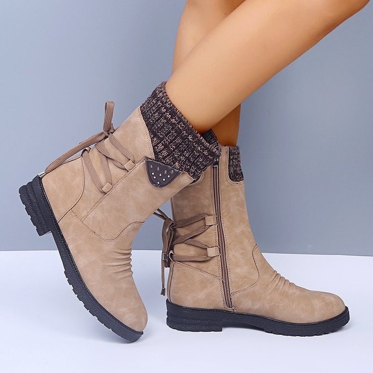 Women’s Lace-Up Snow Boots - Winter Cowgirl Style