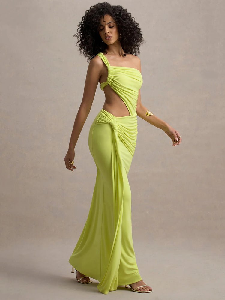 Backless Bodycon Dress - Lace - Up Hollow Out Party Dress - HalleBeauty