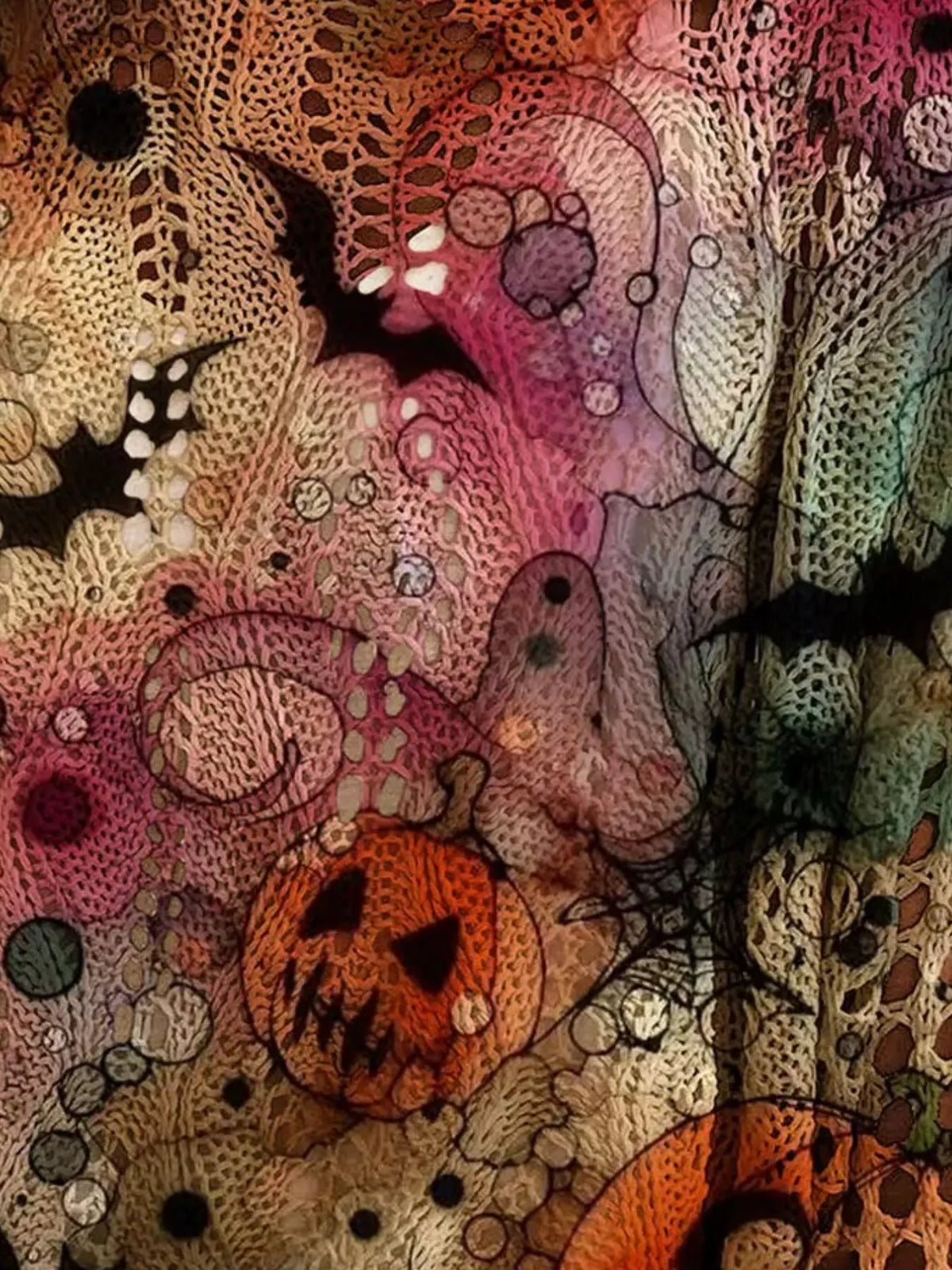 Plus Size Halloween Pumpkin Knit Cover-Up | Hallebeauty