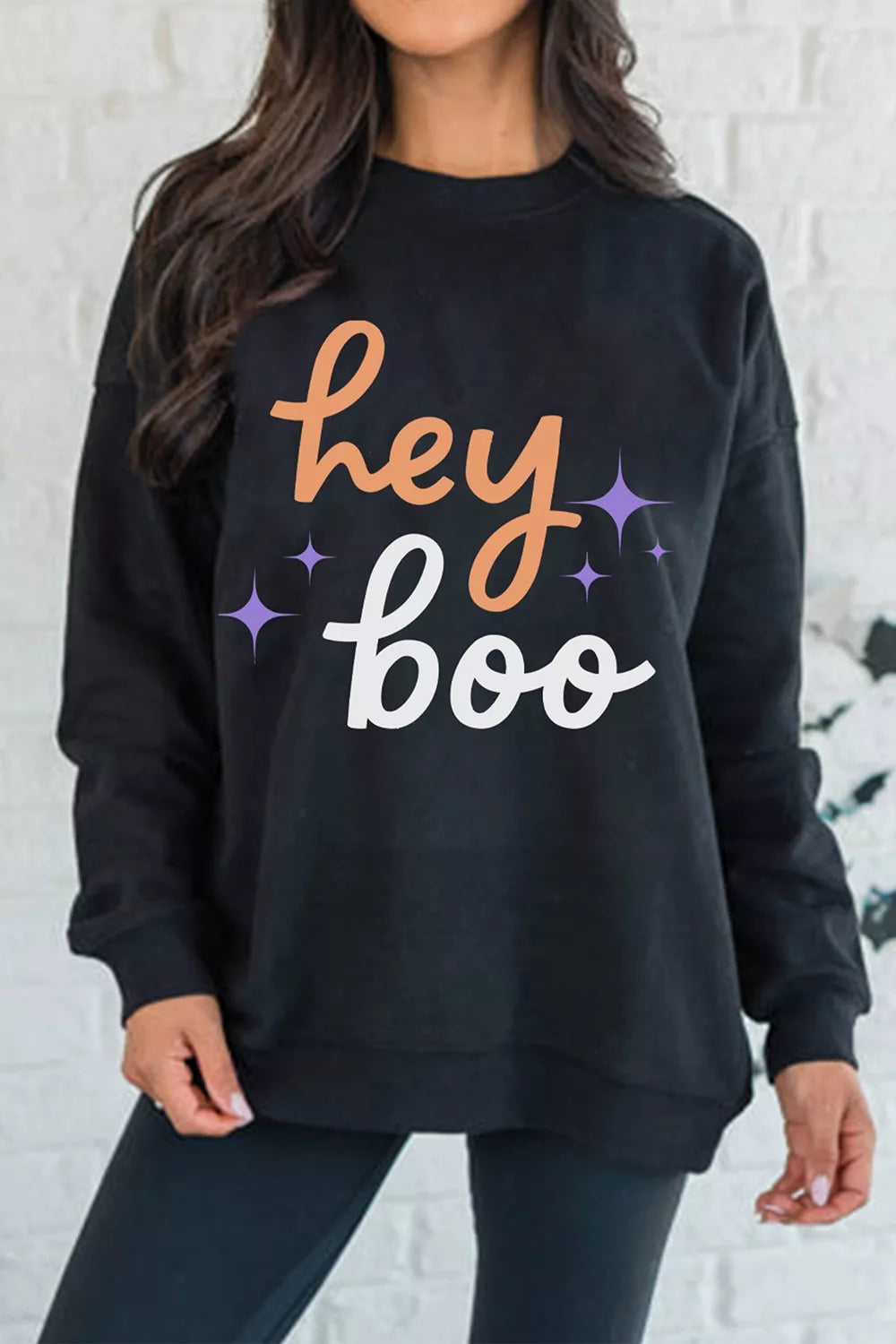 Hey Boo Halloween Sweatshirt | Shop Hallebeauty