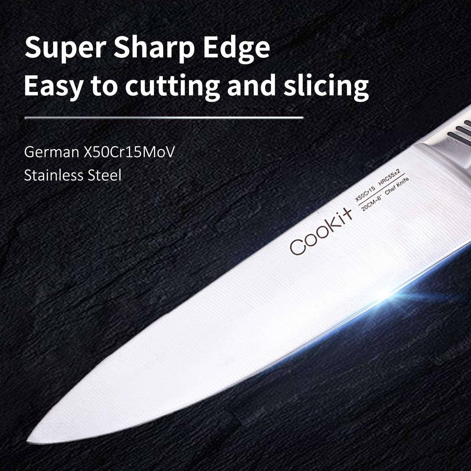 5-Piece Kitchen Knife Set - German Steel Blades & Scissors