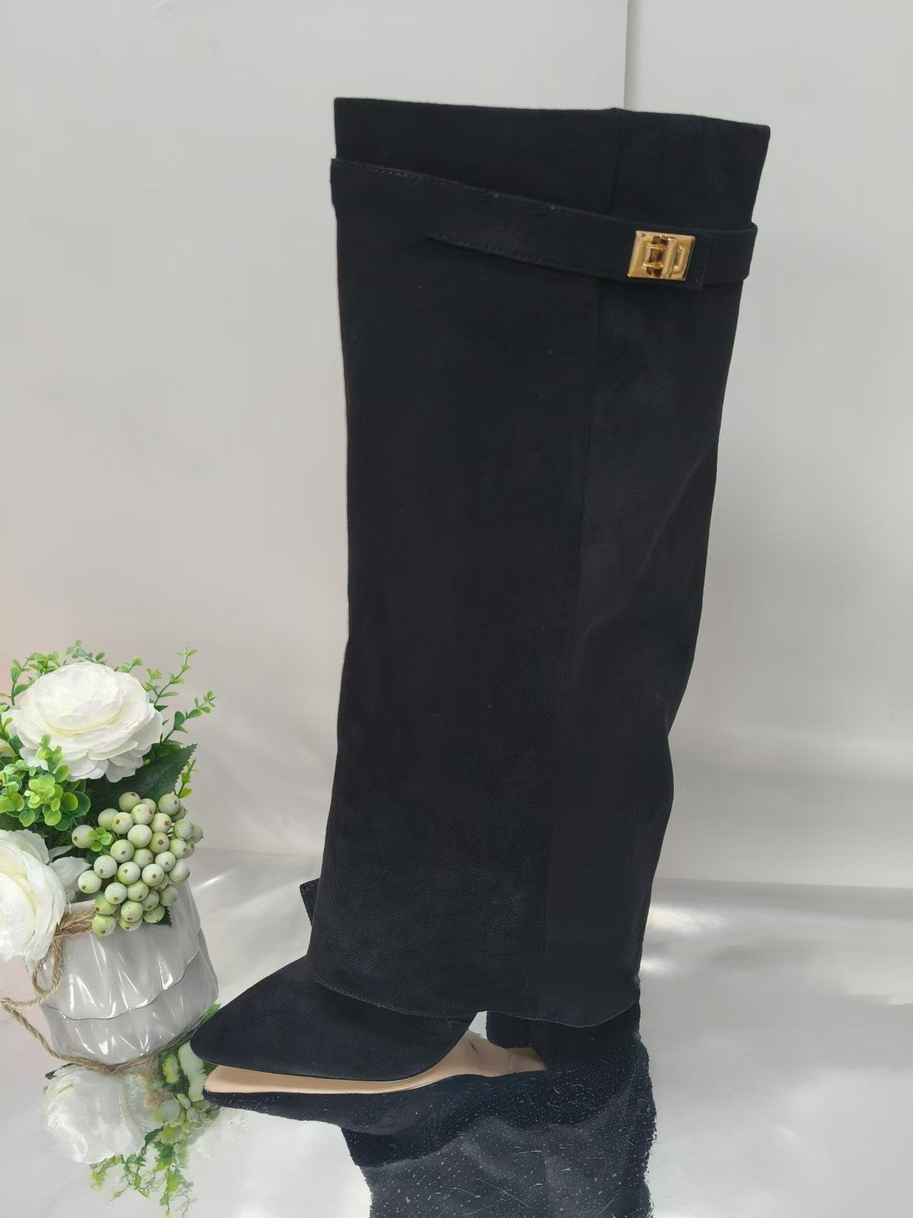 Mid-Calf Lock Pants Knight Boots - Stylish & Durable Footwear