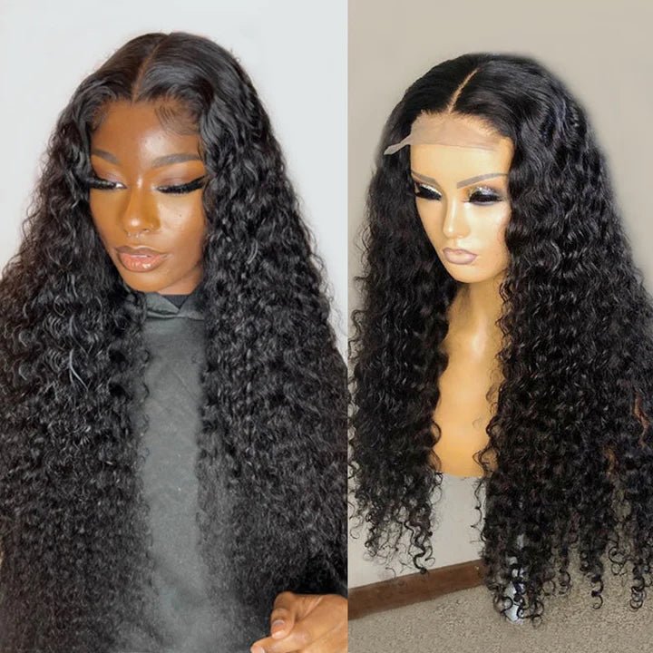 Beach Wave 4x4 Transparent Lace Closure Wig - Human Hair - HalleBeauty