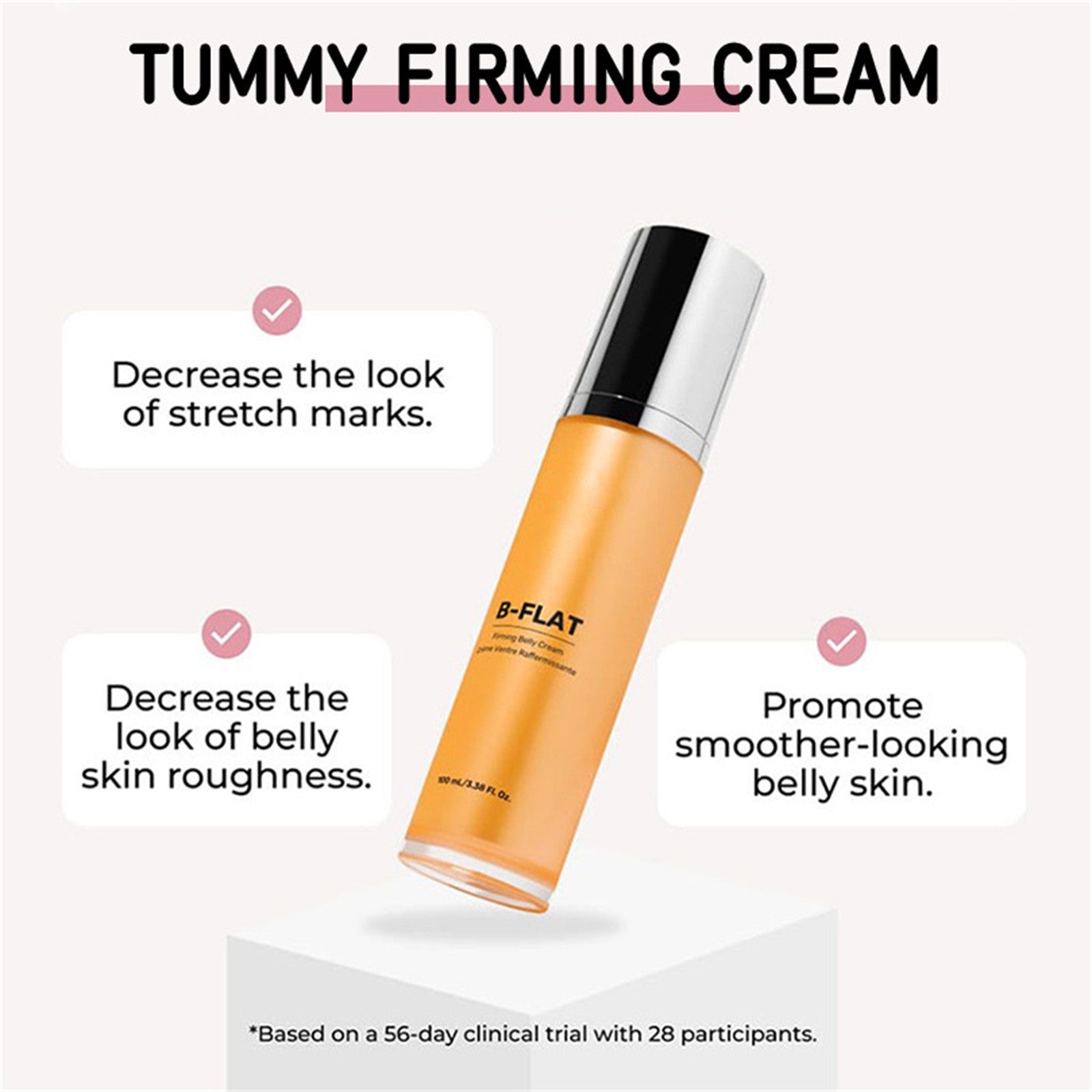 Firming body cream for midsection with natural ingredients