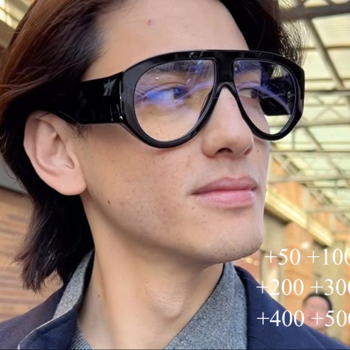 Big Frame Pilot Reading Glasses - Classic Oversized for Women & Men - HalleBeauty