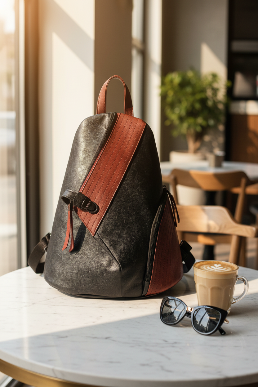 Women's Cowhide Leather Backpack | Hallebeauty