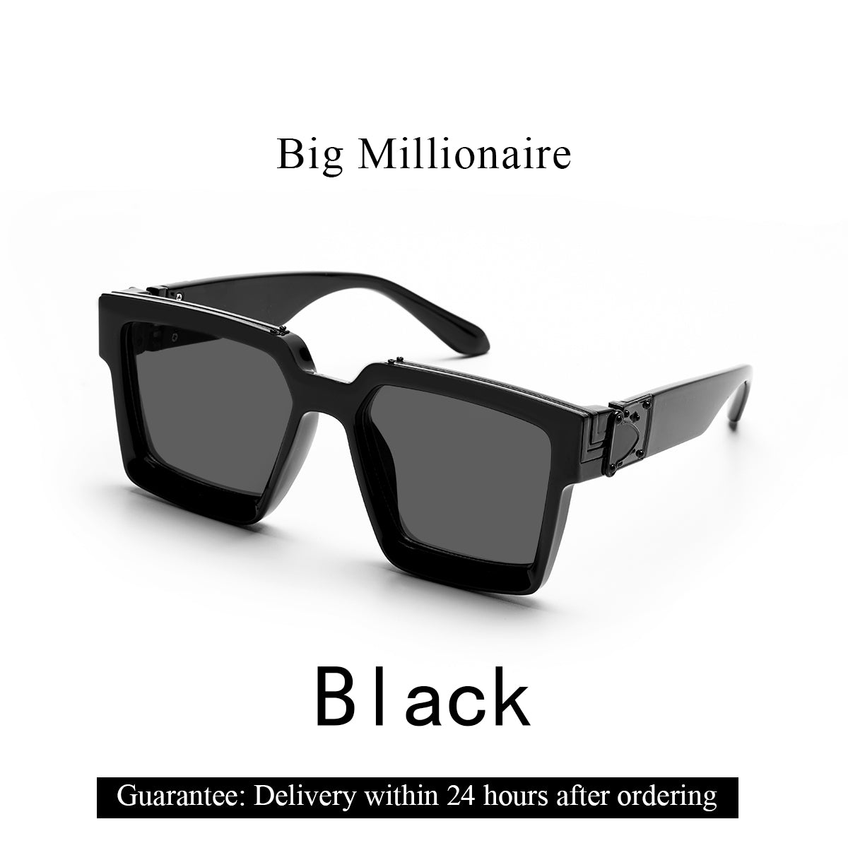 Black Millionaire Shades - Premium Luxury Designer Sunglasses for Men & Women - HalleBeauty