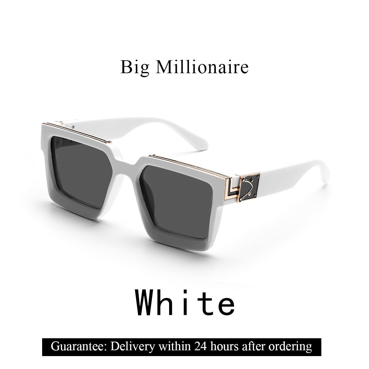 Black Millionaire Shades - Premium Luxury Designer Sunglasses for Men & Women - HalleBeauty