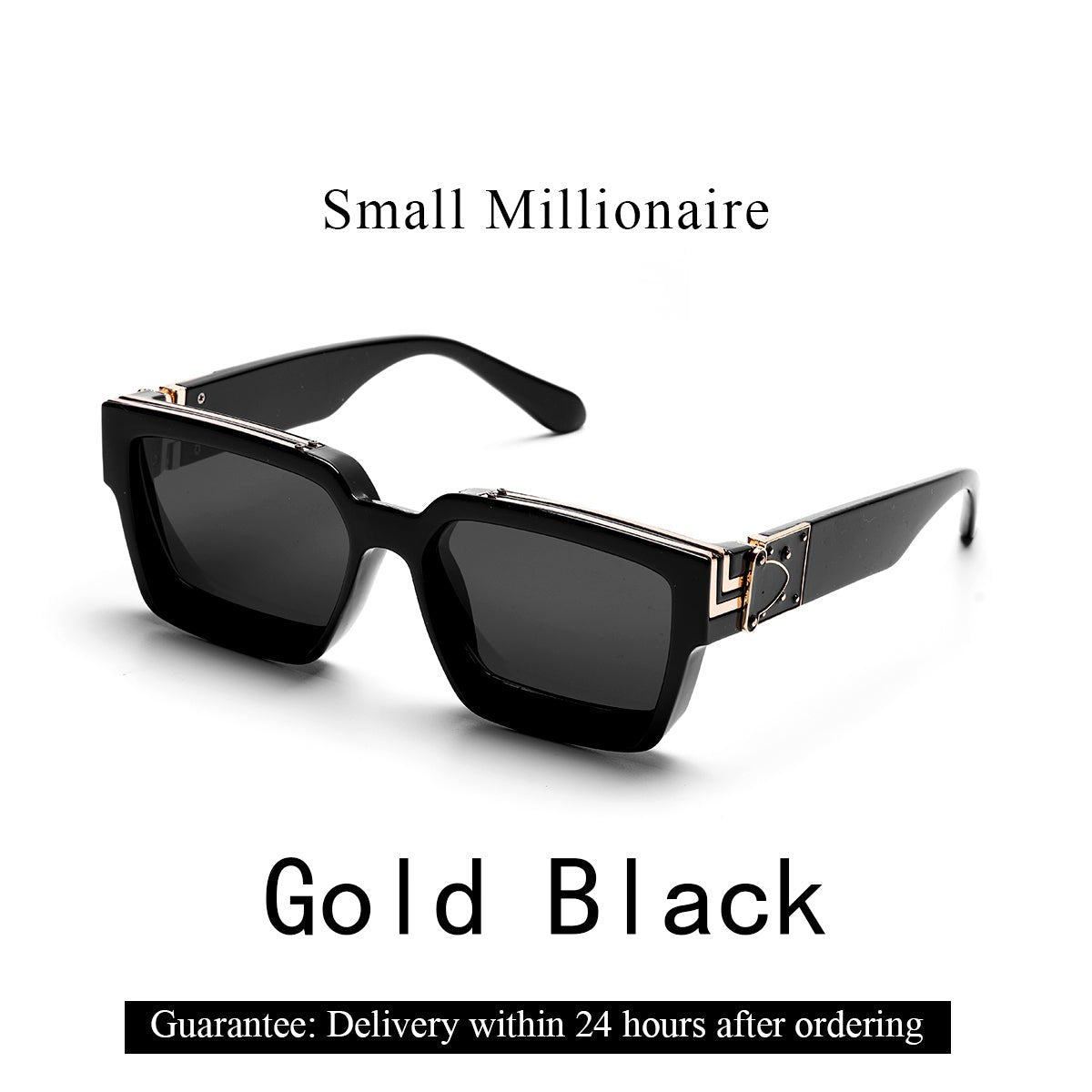 Black Millionaire Shades - Premium Luxury Designer Sunglasses for Men & Women - HalleBeauty