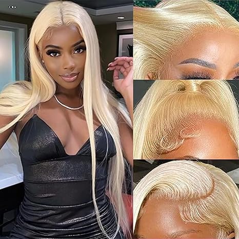 Blonde Straight 13x4 Transparent Lace Front Wig - HalleBeauty