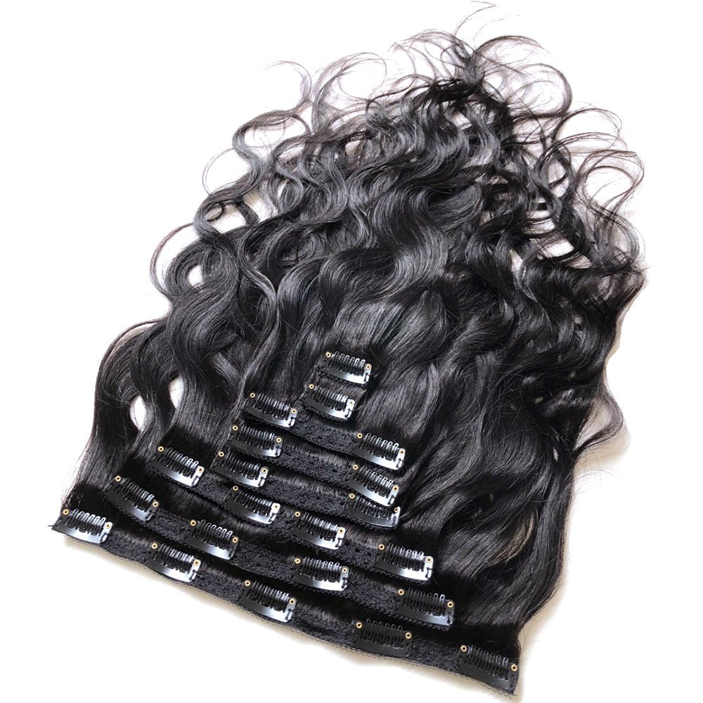 Body Wave Clip - In Hair Extensions – Voluminous Look - HalleBeauty