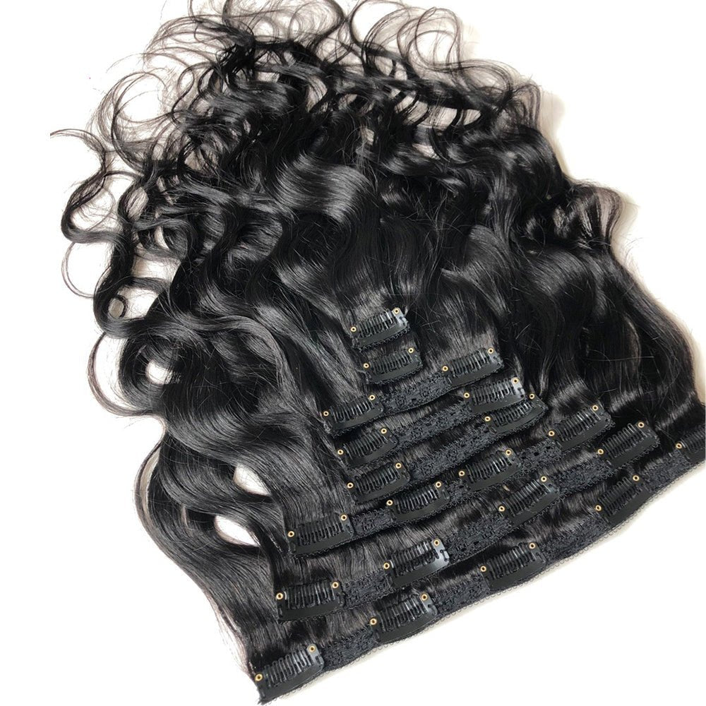 Body Wave Clip - In Hair Extensions – Voluminous Look - HalleBeauty