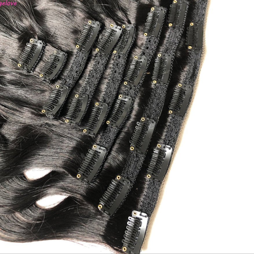 Body Wave Clip - In Hair Extensions – Voluminous Look - HalleBeauty