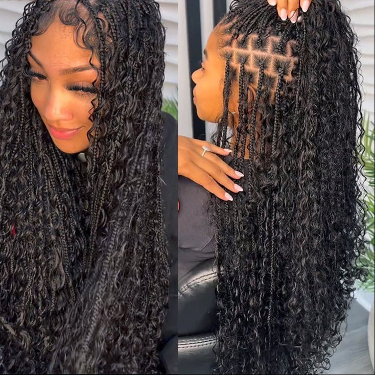 Boho Box Braided Wigs - Curly Synthetic Full Lace - HalleBeauty
