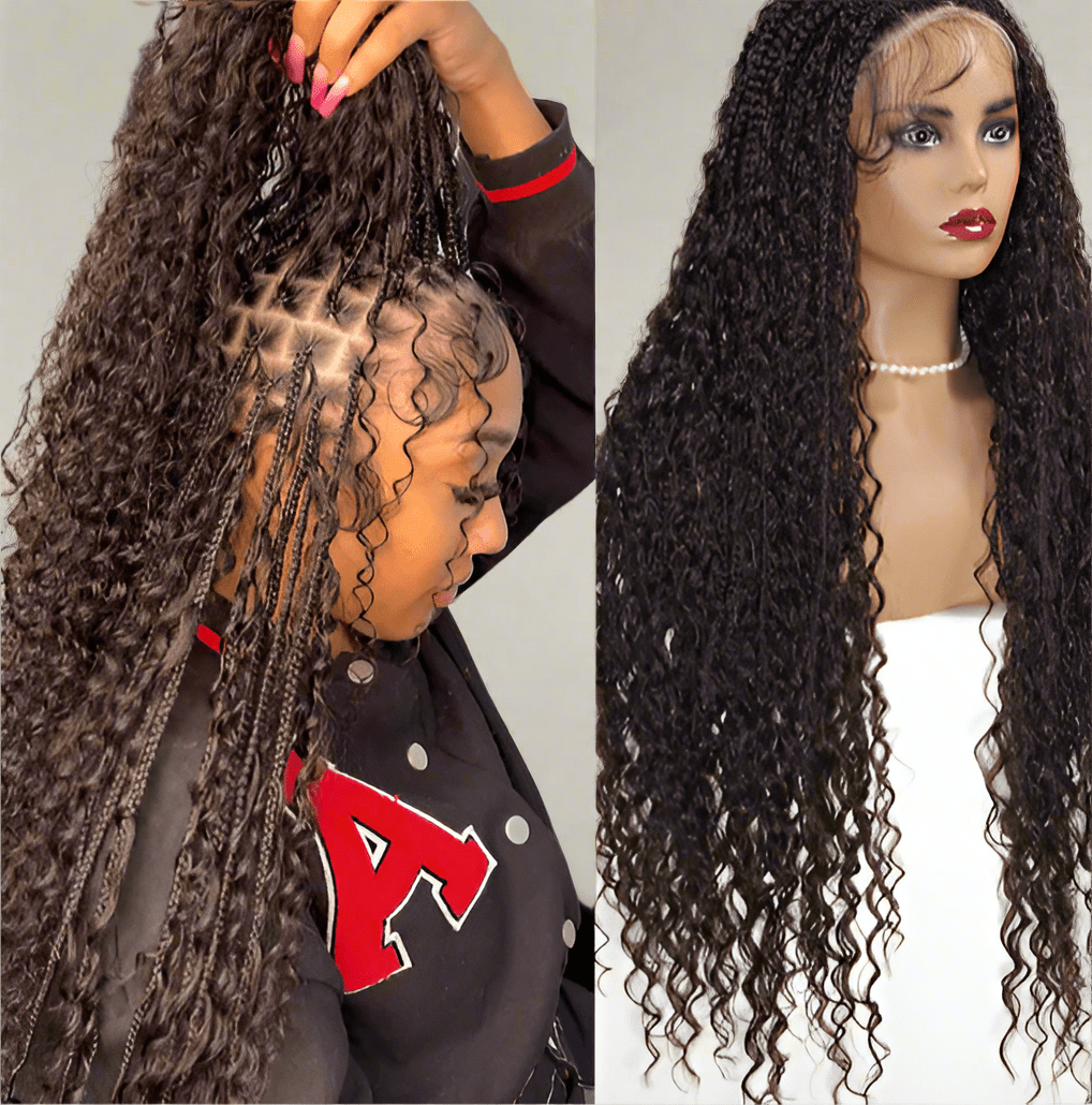 Boho Box Braided Wigs - Curly Synthetic Full Lace - HalleBeauty