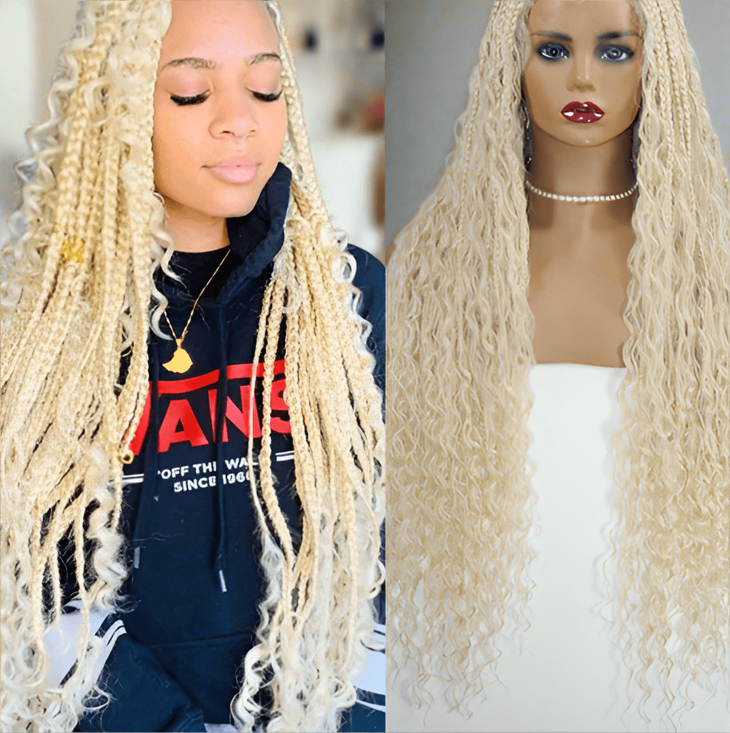 Boho Box Braided Wigs - Curly Synthetic Full Lace - HalleBeauty