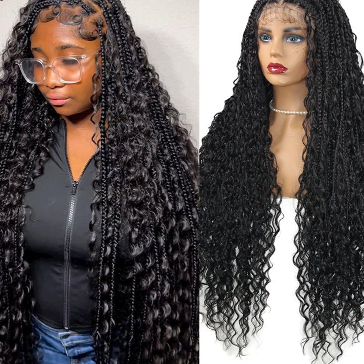 Boho Box Braided Wigs - Curly Synthetic Full Lace - HalleBeauty