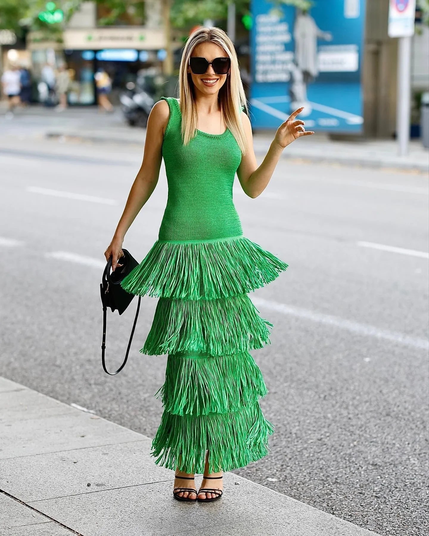 Boho Tassel Knit Camisole Dress - Hallebeauty - HalleBeauty