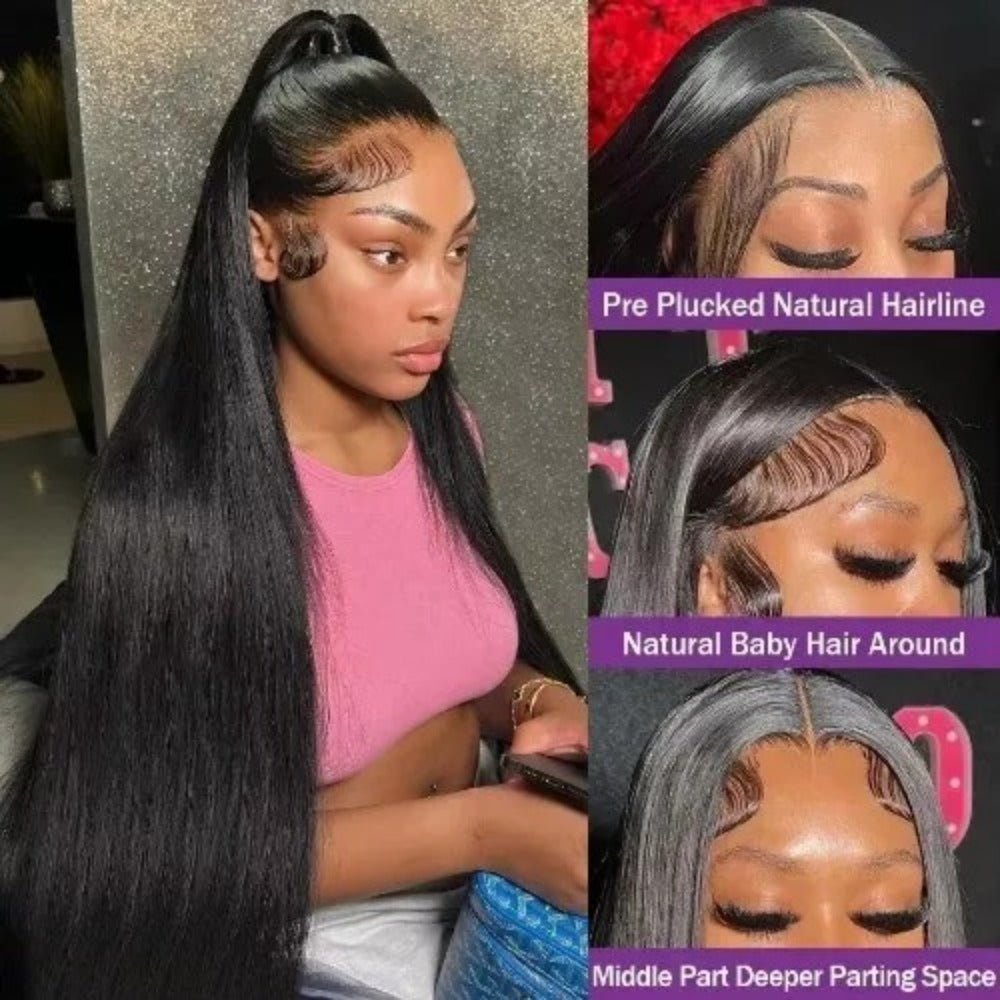 Bone Straight Lace Frontal Wig – 13x4, Glueless & Ultra - Glam - HalleBeauty