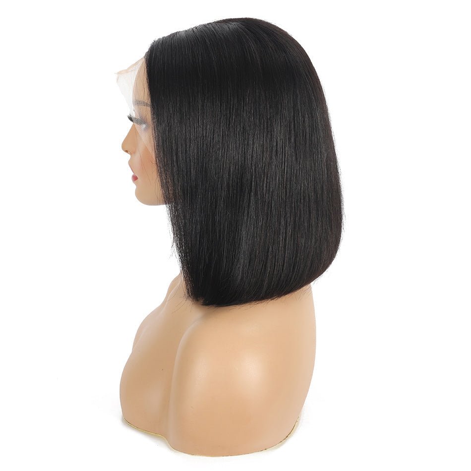 Brazilian Straight Human Hair Wig - Short Bob Lace Front Wig - HalleBeauty