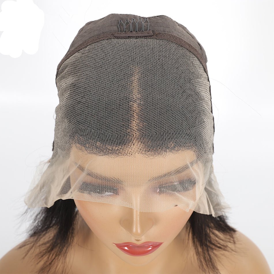 Brazilian Straight Human Hair Wig - Short Bob Lace Front Wig - HalleBeauty