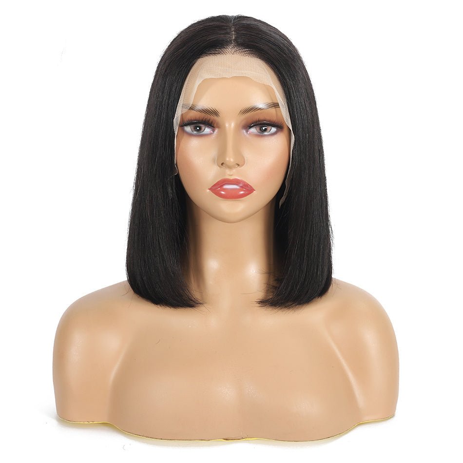 Brazilian Straight Human Hair Wig - Short Bob Lace Front Wig - HalleBeauty