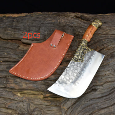 Hand-Forged Bone Chopping Knife | Dual-Use Chef's Knife