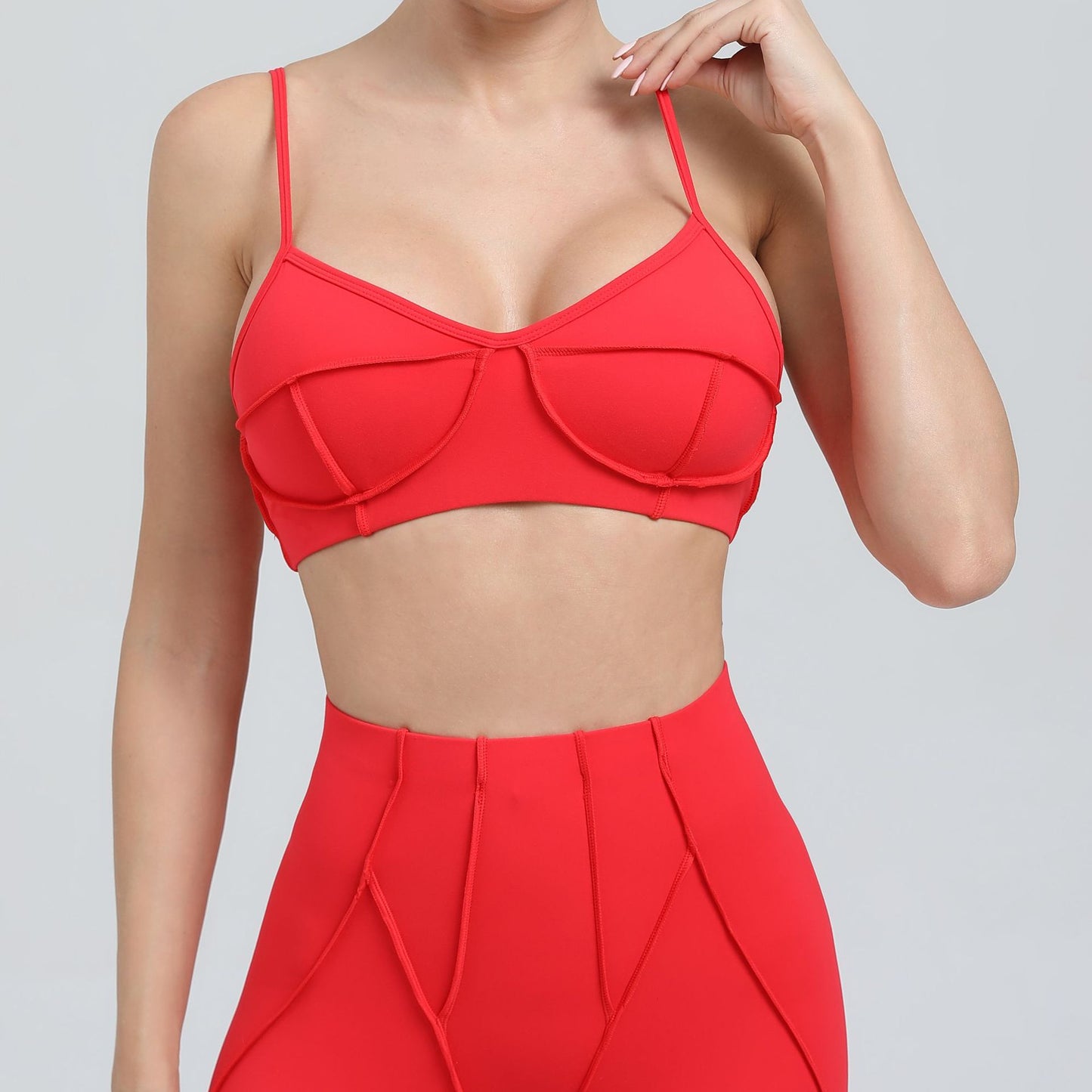 Women's Brushed Body-Hugging Yoga Set – Bra & Pants