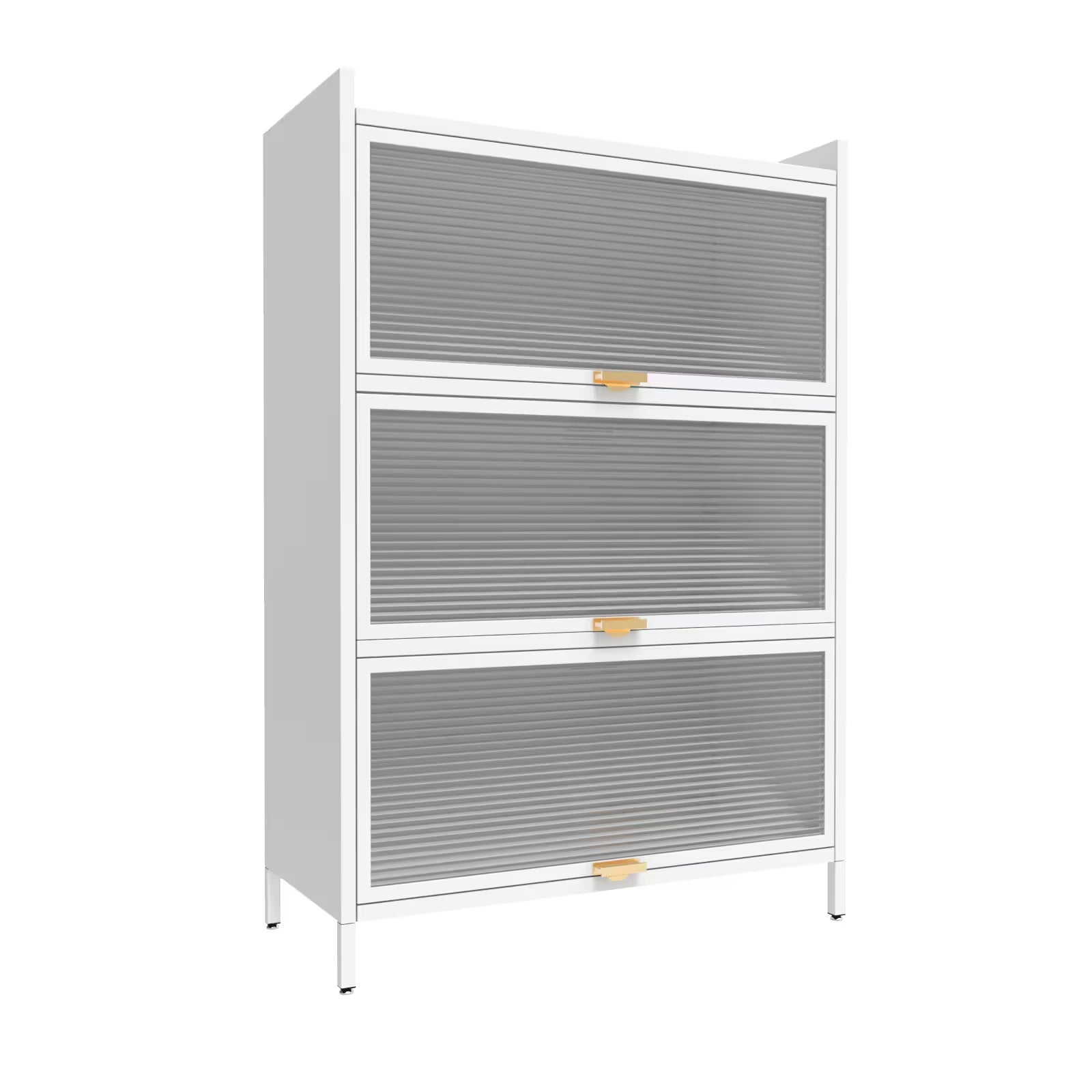 4-Level Flip Door Cabinet | Space-Saving Storage Solution