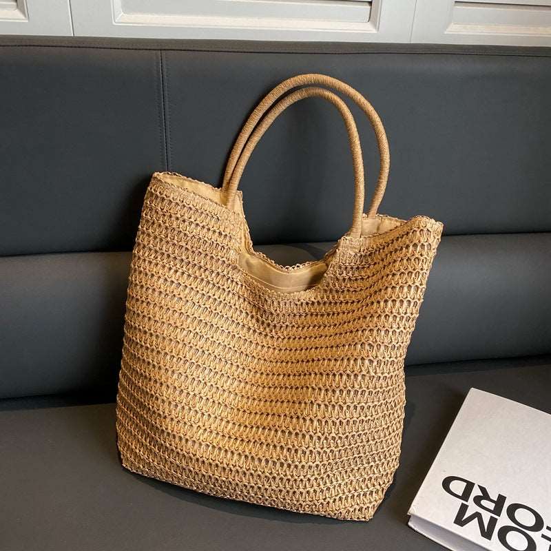 Canvas Single Shoulder Bag | Chic & Spacious Summer Tote - HalleBeauty
