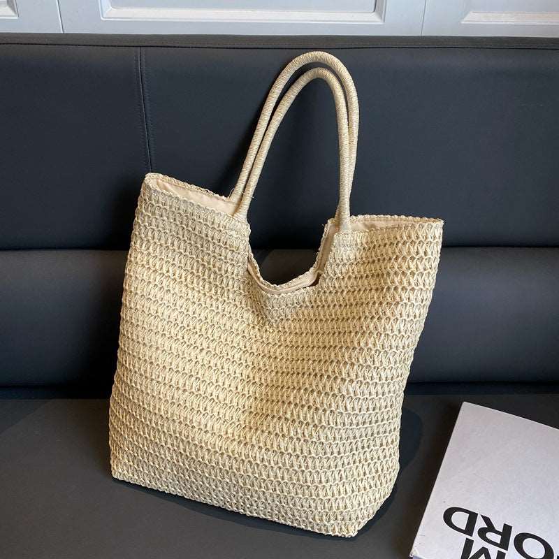 Canvas Single Shoulder Bag | Chic & Spacious Summer Tote - HalleBeauty