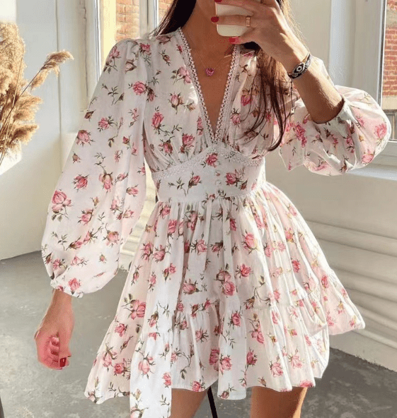 Cap Midi Dress - Boho Halter Evening Gown - HalleBeauty