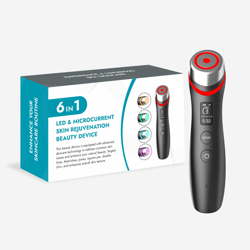 Microcurrent LED Face Massager – Light Therapy - Hallebeauty