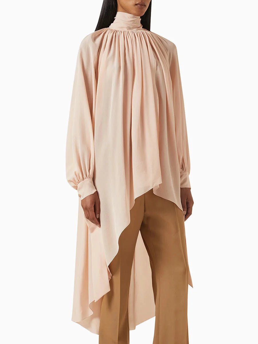 Chic Asymmetrical Blouse - HalleBeauty