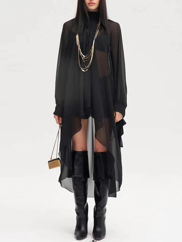 Chic Asymmetrical Blouse - HalleBeauty