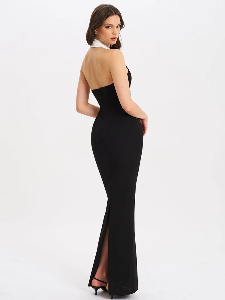 Chic Backless Maxi Dress - Timeless & Alluring - HalleBeauty