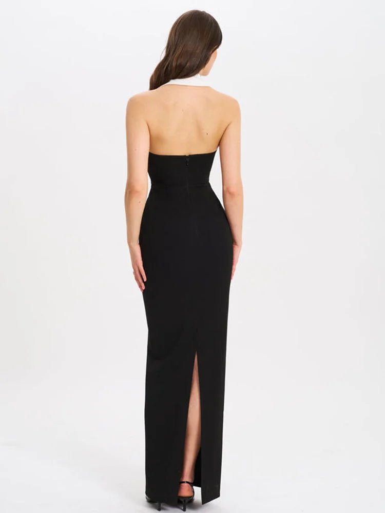 Chic Backless Maxi Dress - Timeless & Alluring - HalleBeauty