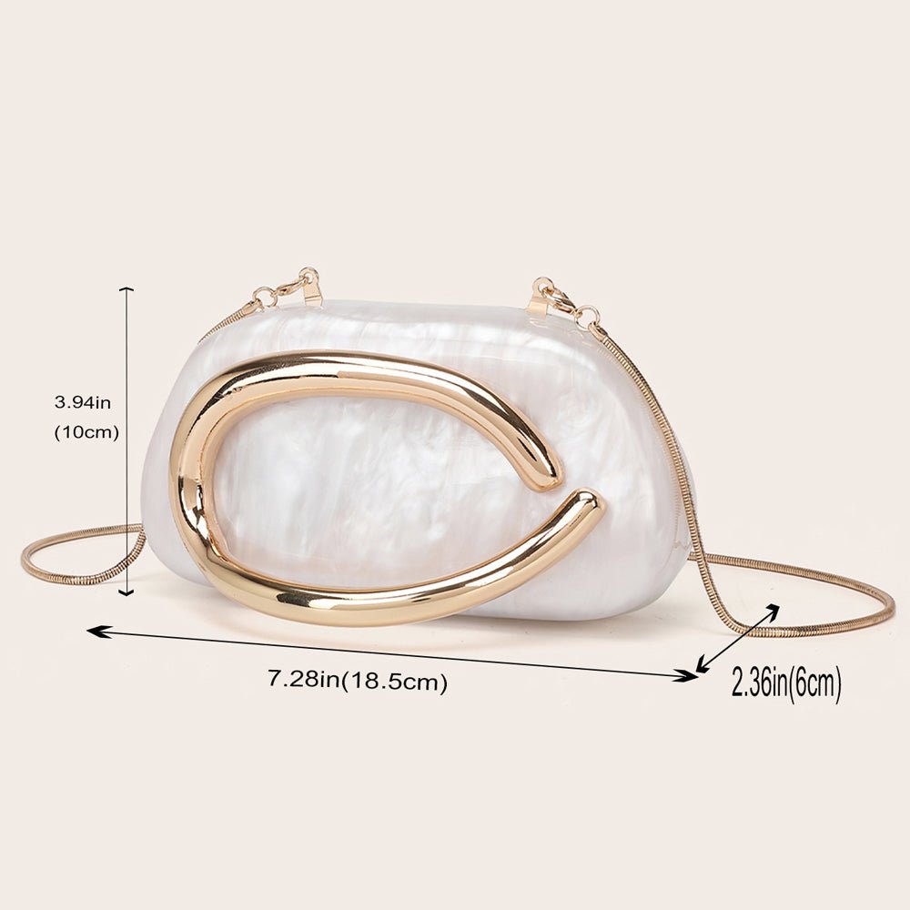 Chic Gold Trim Clutch - Perfect for Parties & Special Events - HalleBeauty