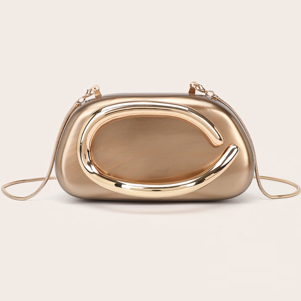 Chic Gold Trim Clutch - Perfect for Parties & Special Events - HalleBeauty