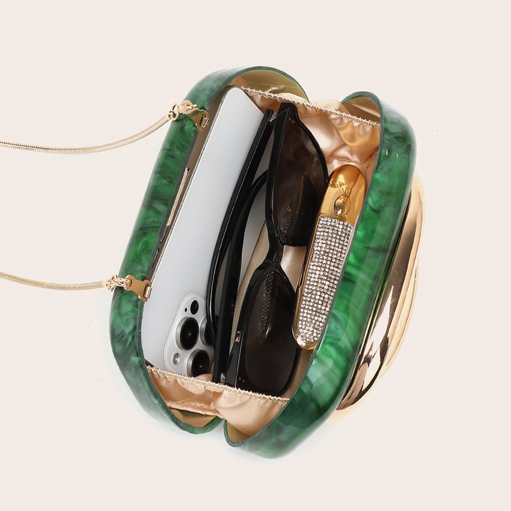 Chic Gold Trim Clutch - Perfect for Parties & Special Events - HalleBeauty