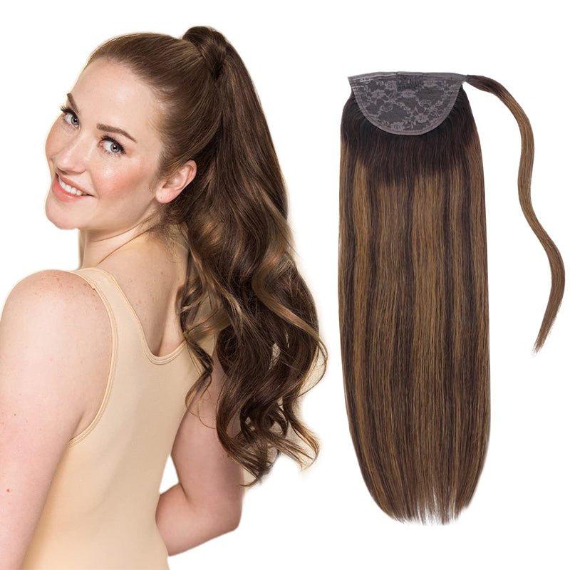 Clip - In Ponytail Extensions - 100% Remy Human Hair - HalleBeauty